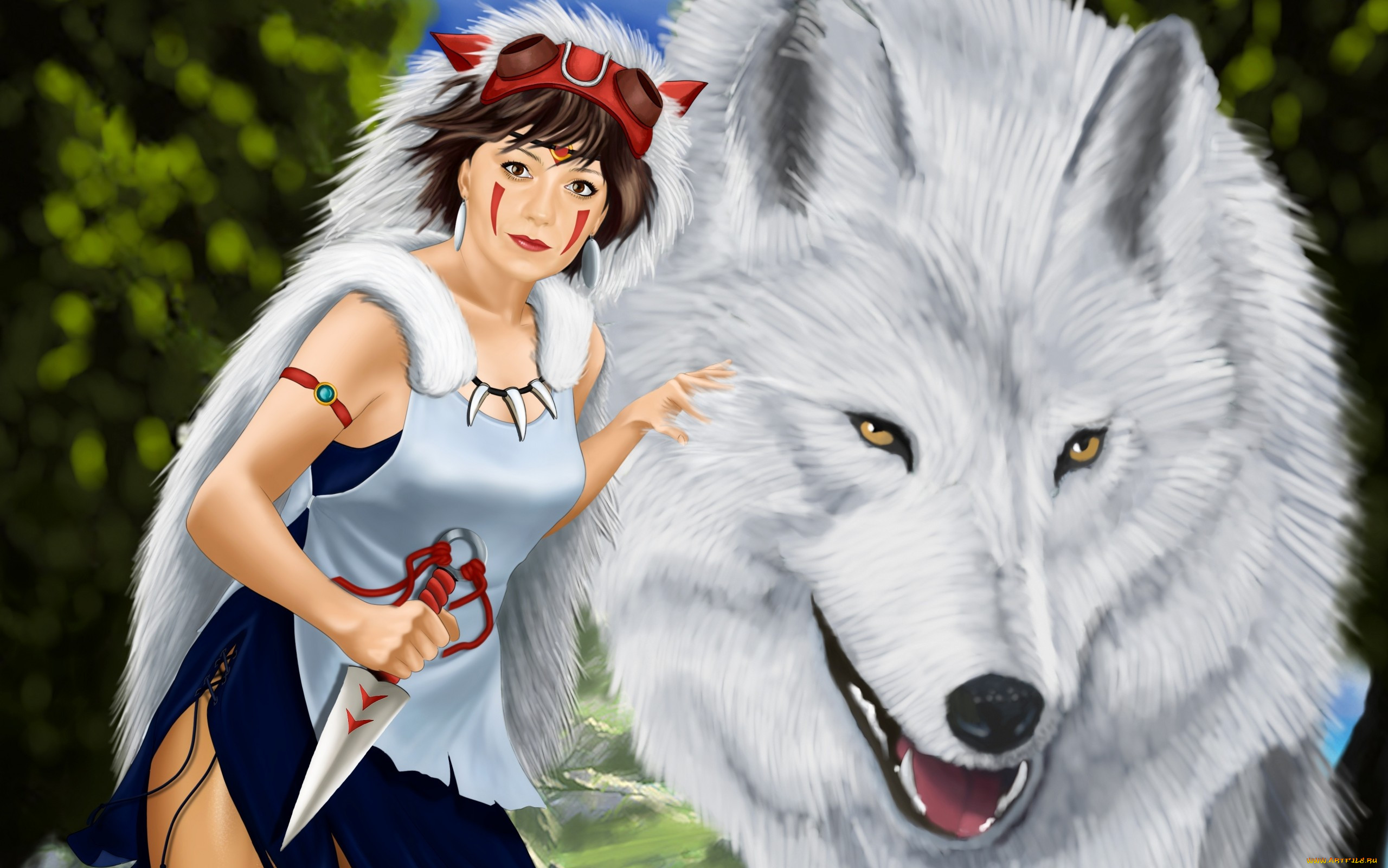 Волчья принцесса Мононоке волки